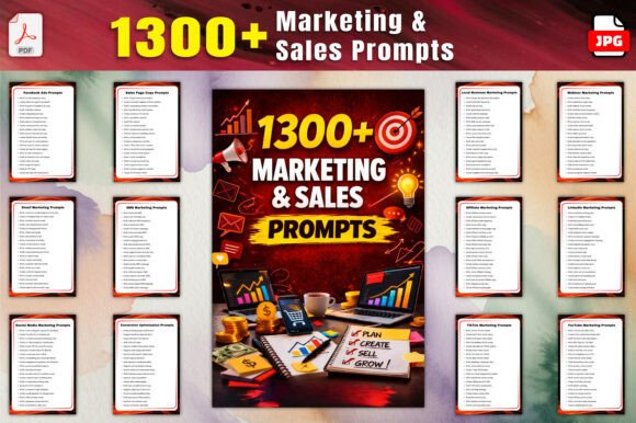 1300 Marketing Sales Prompts The Ultimate AI Prompt Collection for Business Growth
