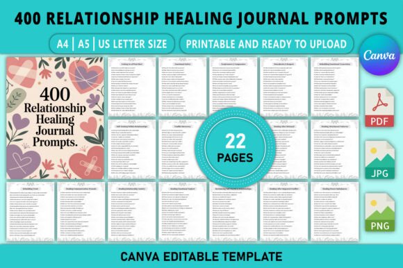 400 Relationship Healing Journal Prompts for Emotional Growth and Connection