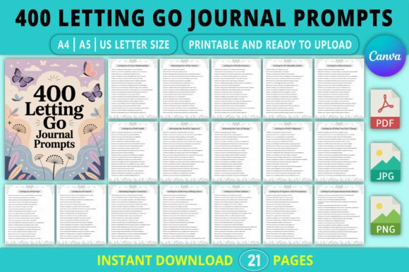 Editable 400 Letting Go Journal Prompts
