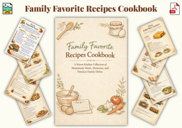 Family Favorite Recipes Cookbook – A Warm Collection of Homemade Meals