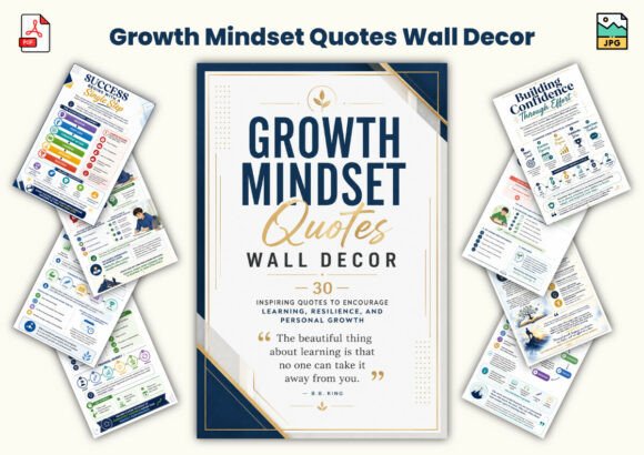 Growth Mindset Quotes Wall Decor