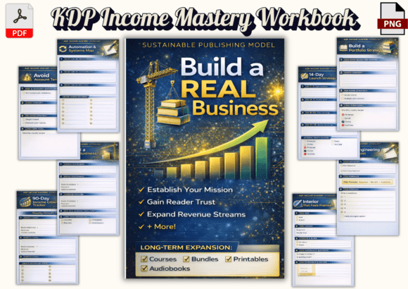 KDP Income Mastery Workbook: Build a Real Publishing Business — Not Just Random Books